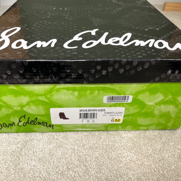 Sam Edelman Suede Western Ankle Boots - Picture 7 of 7